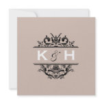 Tan & Black Square Crest Invite