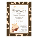 Tan + brown zebra boys baby shower invitation invitations
