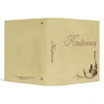 Tan Butterfly Binder