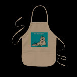Tan Cartoon Monster Chefs Apron Kids