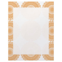 Tan Color Lace Pattern. Custom Letterhead