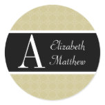 Tan Customize Last and First Name Sticker
