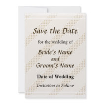 Tan Diagonal Lines Save the Date invitations
