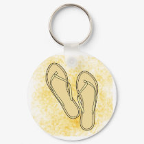 Tan Flip Flops Keychain by jmagnum Tan Flip Flops Keychain