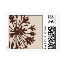 tan flower postage