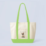 Tan Frenchie French Kissed Tote Canvas Bag