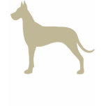 Tan Great Dane Silhouette T Shirt