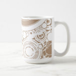 Tan Grunge Circles: Vector Art: Coffee Mug