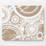 Tan Grunge Circles: Vector Art: Mousepad