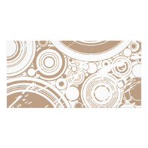 Tan Grunge Circles: Vector Art: Photo Card Template