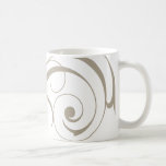 Tan Modern Swirl Mug