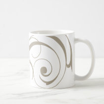 Tan Modern Swirl Mug