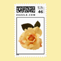 Tan Rose Wedding Stamp