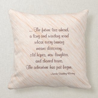 Tan Square Pillow Apache Blessing Wedding Gift