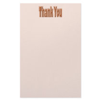 tan thank you stationery