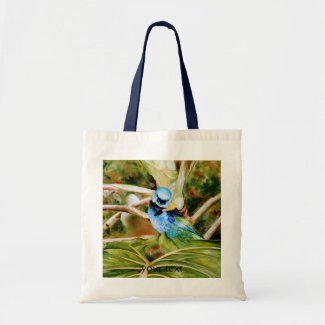 Tanager Portrait Watercolor Tote Bags
