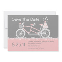 Tandem Bicycle Save The Date Announcement