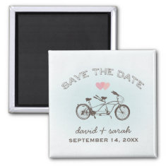Tandem Bicycle Save The Date Magnet