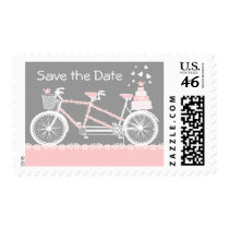 Tandem Bicycle Save The Date Postage