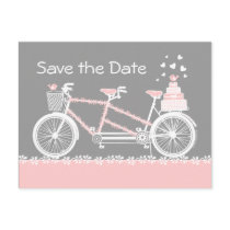 Tandem Bicycle Save The Date Postcard