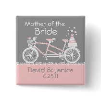 Tandem Bicycle Wedding Party Pin