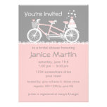 Tandem Bicycle Wedding Shower Invitation