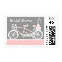 Tandem Bicycle Wedding Shower Postage