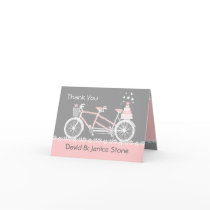 Tandem Bicycle Wedding Thank You Card