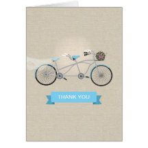 Tandem Bicycle Wedding Thank You Cards