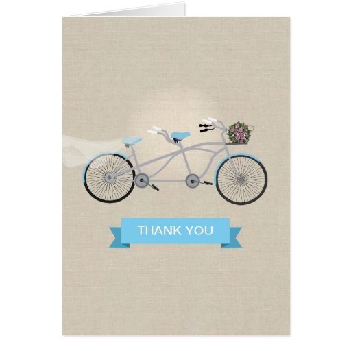 Tandem Bicycle Wedding Thank You Cards Tandem Bicycle Wedding Thank You Cards