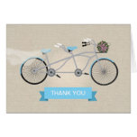 Tandem Bicycle Wedding Thank You Greeting Cards
