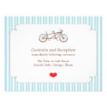 Tandem Bike (Blue Stripes) Reception Card invitations