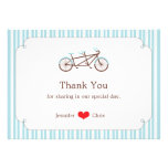 Tandem Bike (Blue Stripes) Thank You invitations