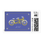 Tandem Bike (Blue / Yellow) Wedding Postage postage