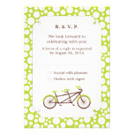 Tandem Bike (Green Dots) RSVP invitations