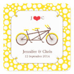 Tandem Bike (Yellow Dots) Favor Sticker