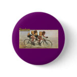 Tandem Cycling gifts for Tandem Bicycle Riders Pinback Button