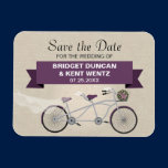 Tandem Plum Bicycle Save the Date magnets