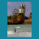 Tandem Surfing at Biarritz, France posters