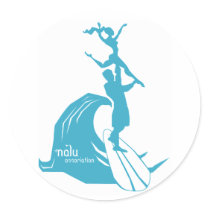 Tandem Surfing Sticker