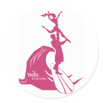 Tandem Surfing Sticker Pinky