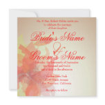 Tangerine Abstract Floral invitations