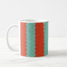 Tangerine and Mint Mosaic Coffee Mugs