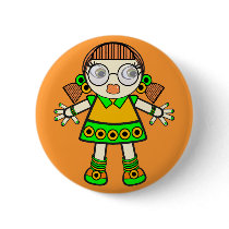 tangerine baby buttons by VioDeSign tangerine baby buttons