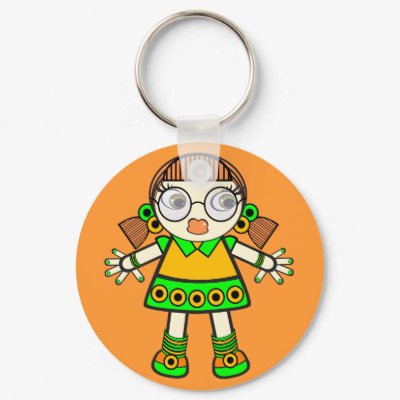 tangerine baby keychain by VioDeSign