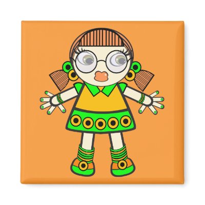 tangerine baby magnet by VioDeSign