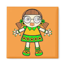 tangerine baby magnets by VioDeSign tangerine baby magnets