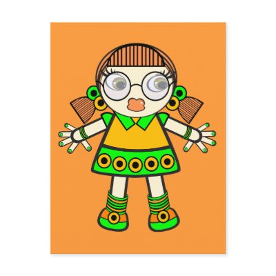 tangerine baby postcard by VioDeSign