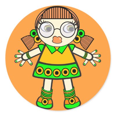 tangerine baby sticker by VioDeSign