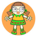 tangerine baby stickers by VioDeSign tangerine baby stickers